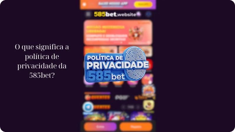 O que significa a política de privacidade da 585bet?